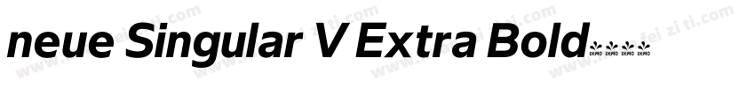 neue Singular V Extra Bold字体转换 neue Singular V Extra Bold字体转换